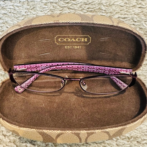 COACH EYE GLASSES 9070 SATIN PURPLE. HC 5018 (ROSE). FREE EYEGLASS CLEANER. - Picture 6 of 8